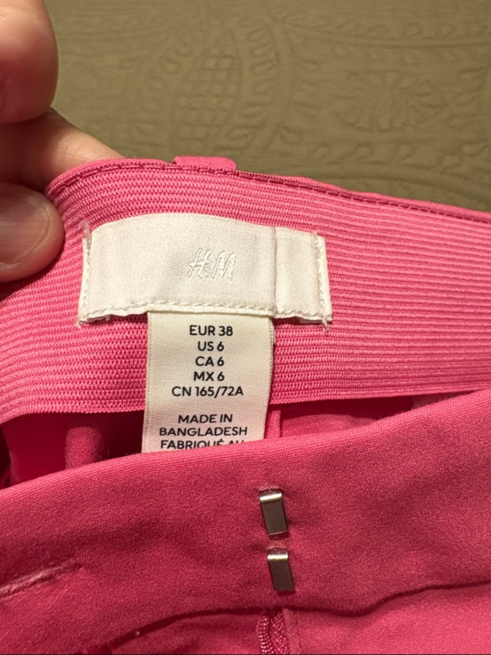 Women's High-Rise Pink Tailored Trousers - Picture 3 of 5